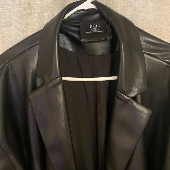 Dressed in Lala Scorpio Coat in Buttery Soft Vegan Leather S/M - Picture 3 of 4